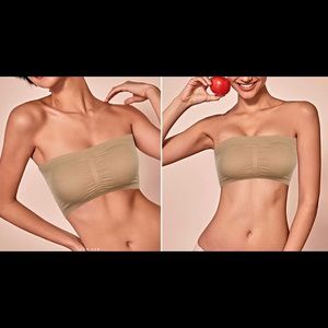 Beige Strapless bra    T4